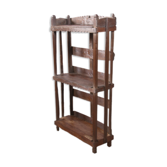 Tribal shelf in ancient Burmese teak