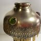 Antique Parisian Lampshade Hat 1900 Brass Cabochons Tassels