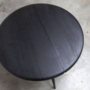 Table basse Ercol 1960 modèle 308  coffee table demi lune noir mate