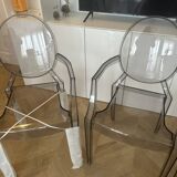 Kartell / LOUIS GHOST PLASTIC STACKABLE ARMCHAIR / SET OF 4