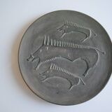 Ceramic wall plate attributed to Wim Mühlendyk