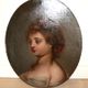 Oil painting on canvas girl portrait late 18th