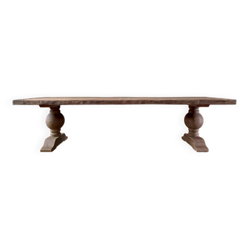 Table monastère - soleil - en chêne ancien massif - longueur 375 cm