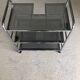 Industrial-style bathroom trolley on casters