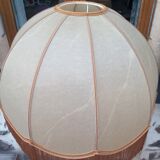 Floor lamp with fringed shade
