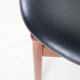ACO Møbler / Erik Buck “310” teak chair / black leather / mid-century Danish modern design / 1960s / Buch