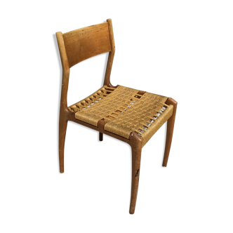 Wooden chair and Italian rope 1960