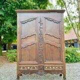 Louis XV Period 18th Century Oak Lorraine Wardrobe