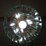Large chandelier, 46 hanging beveled glass plates
