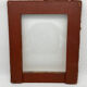 Venetian frame in engraved and bevelled pink glass, flowers, floral, 1950