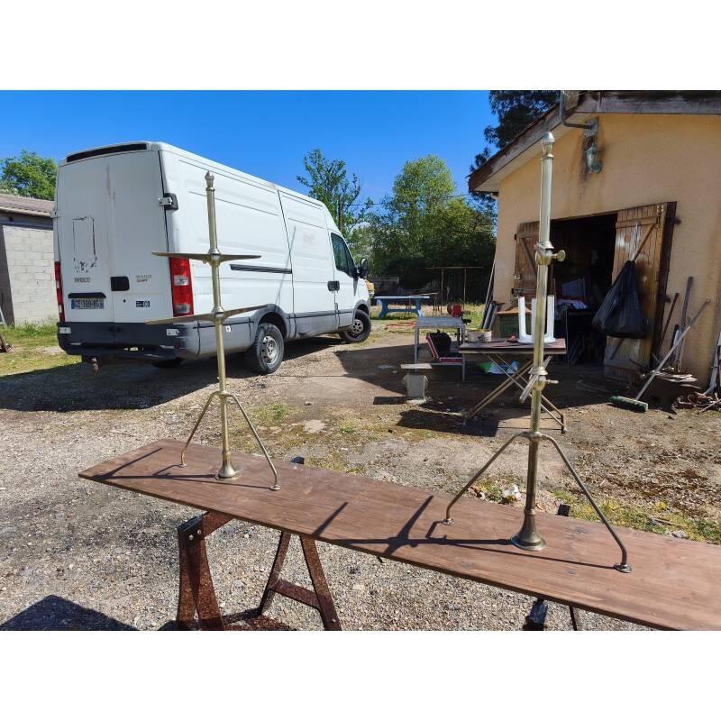 Pair of bronze shop shelves 1900 Siegel Paris