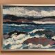 Swedish Oil on Canvas “Coastal Landscape” by Allan Horsak, Vintage & Framed