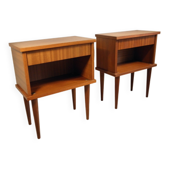 Deux tables de chevet années 60-70