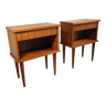 Two bedside tables from the 60s and 70s