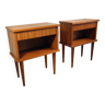 Deux tables de chevet années 60-70