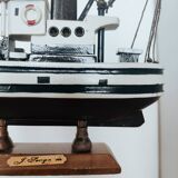 Wooden trawl fishing boat
