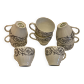 Set of 8 vintage coffee cups Goa Limoges France