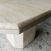 Table basse en travertin octogonale, vintage circa 70/80