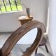 Woven wicker round mirror 1960