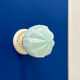 Vintage Art Deco globe wall light in blue opaline.