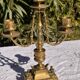 Vintage Candlestick - Brass Candlestick - 3-Arm Candlestick