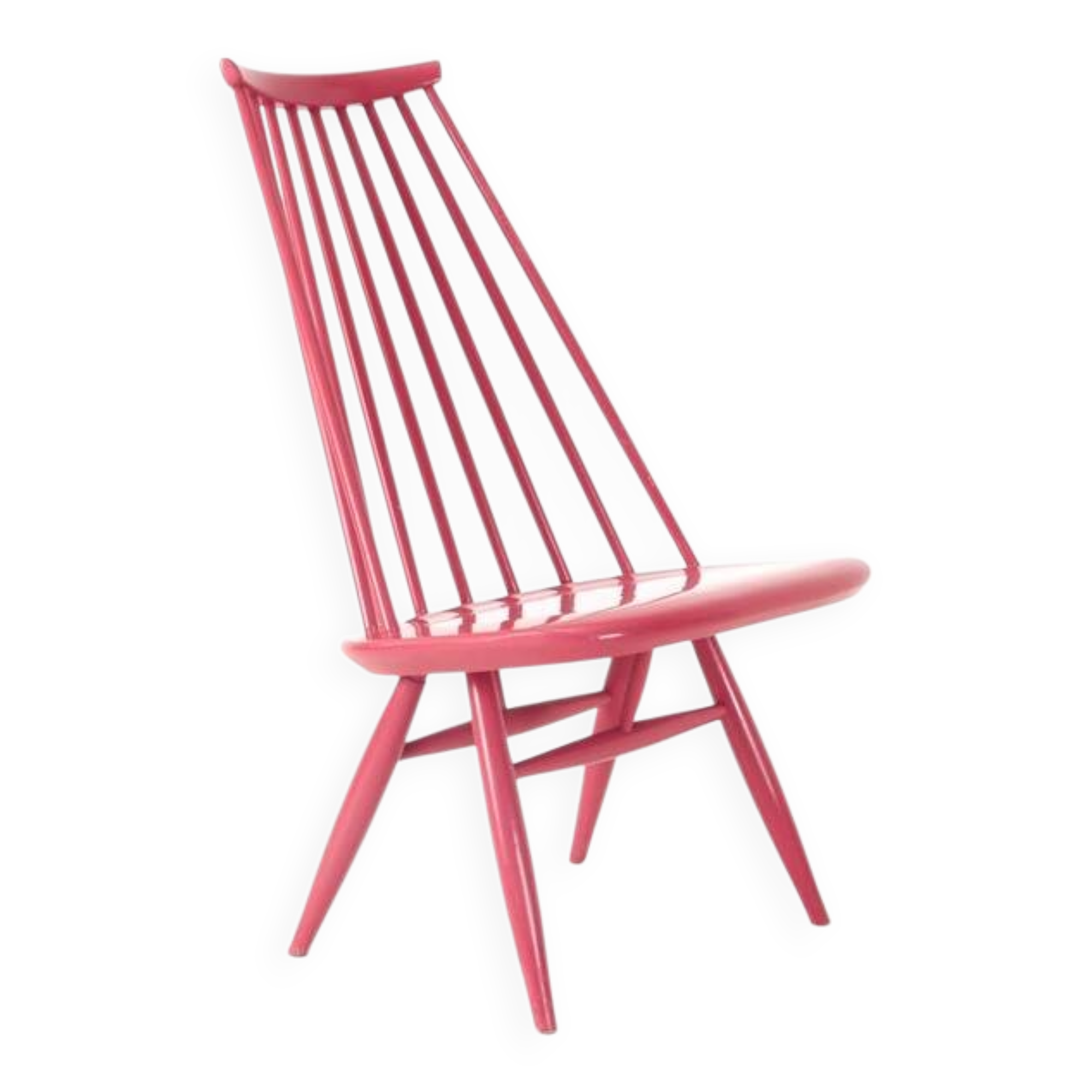 Asko / Ilmari Tapiovaara "Mademoiselle" spindle-back armchair / mid-century modern design / Finland / 1950s-60s