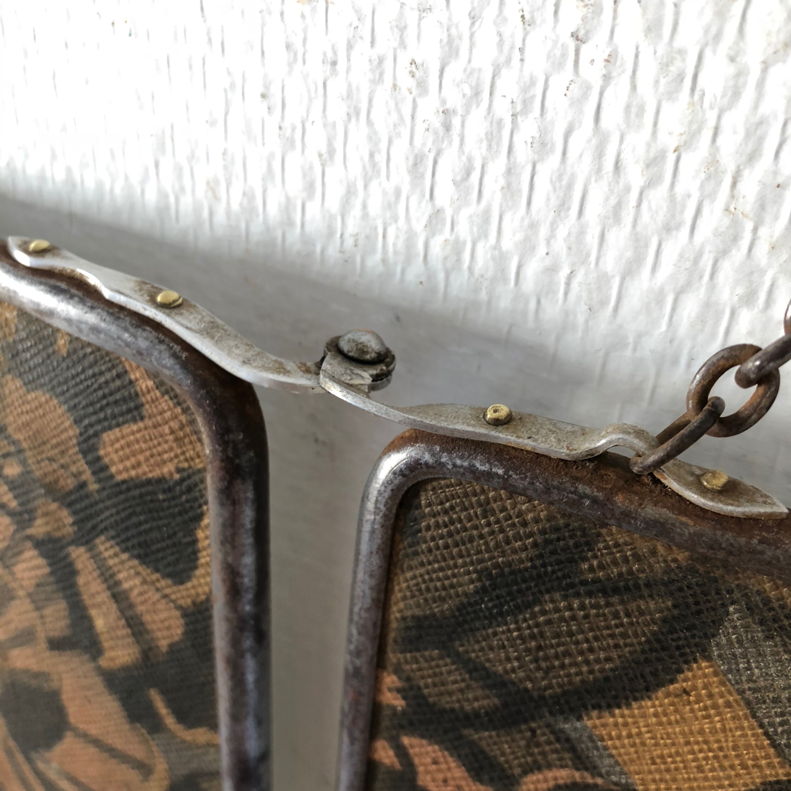 Triptych barber mirror 28x69cm vintage 1930