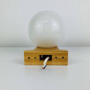 Vintage Tissot opaline globe and pin wall light.