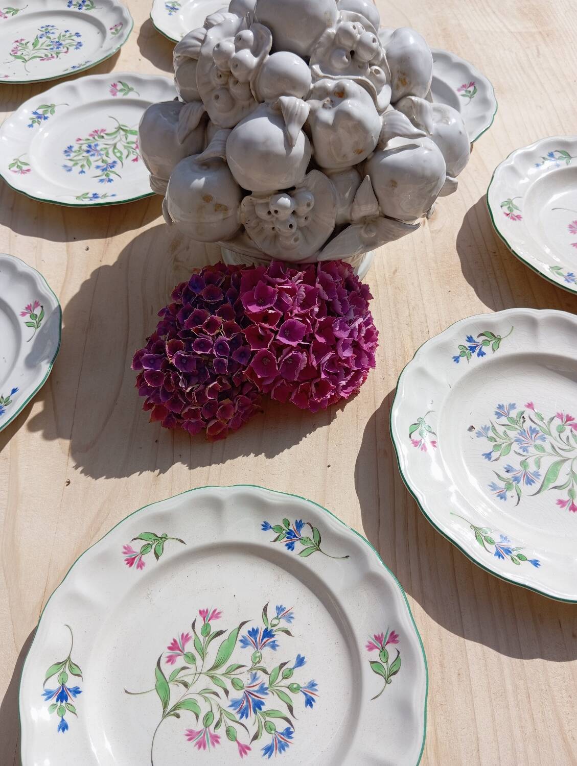 Solid raw wood farm table