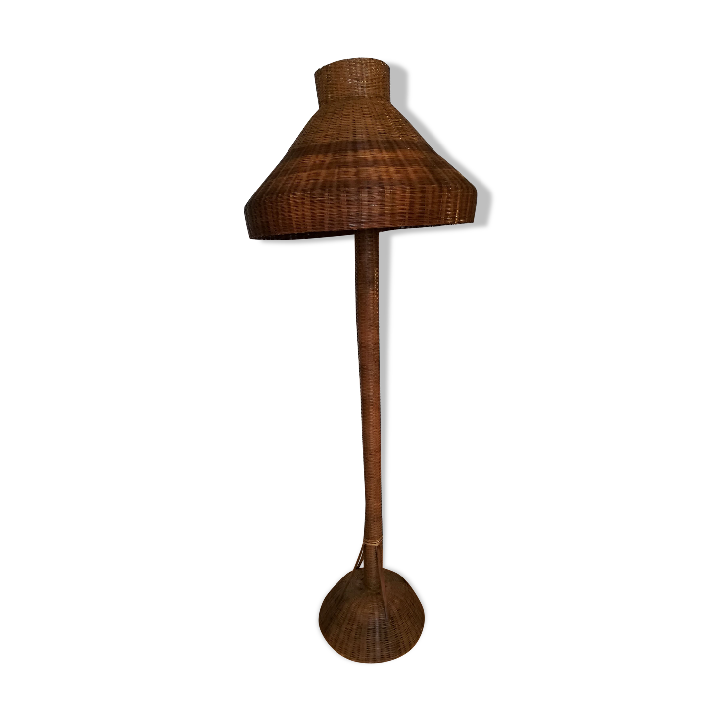 Rattan lamppost from the 1950s