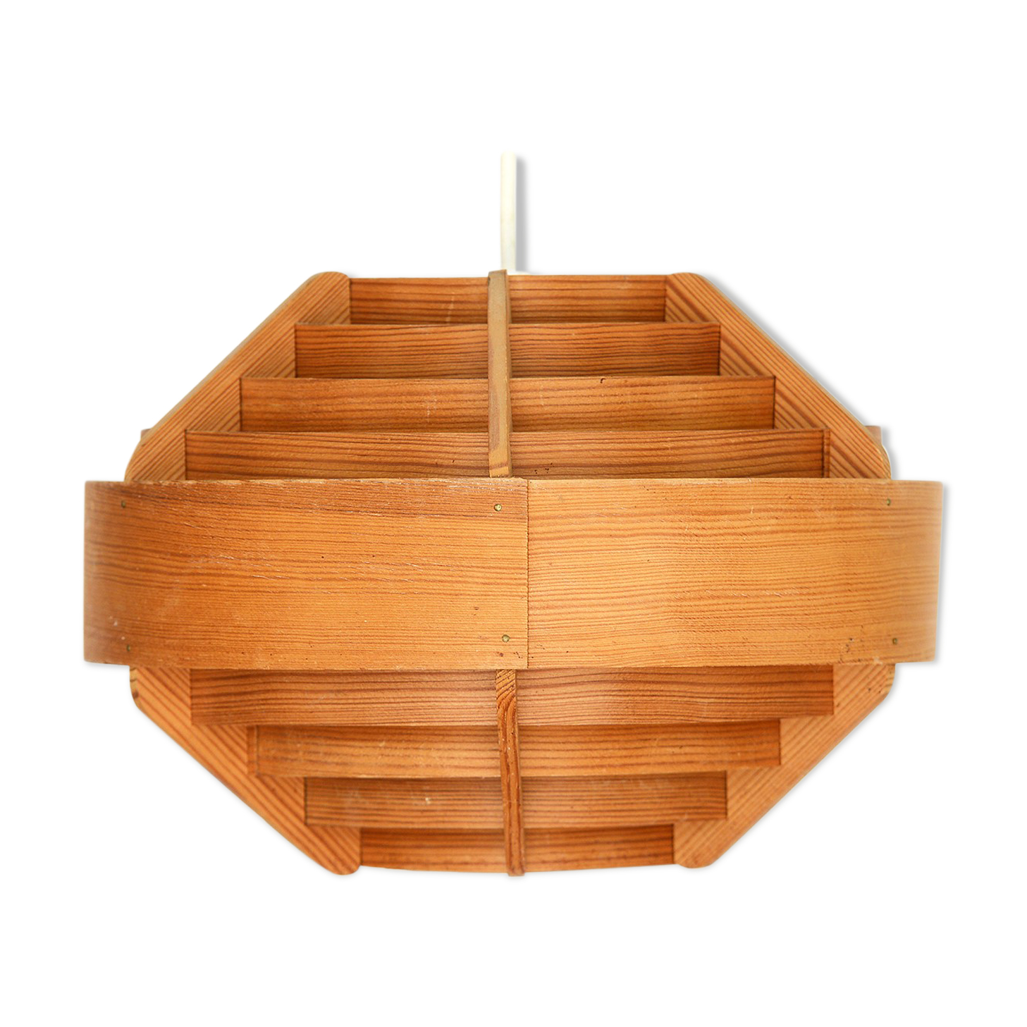 Pine veneer pendant light T510 "Glade" by Hans-Agne Jakobsson for Ellysett AB, Sweden 1960s.