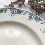 Vintage round dish Terre de fer Aux Lions de Paris model "Perselle" Made in France