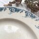Plat rond vintage Terre de fer Aux Lions de Paris modèle "Perselle" Made in France