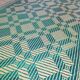 Tapis vintage en rotin tressé main 212x92cm