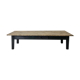 Antique blackened wood coffee table and varnished top