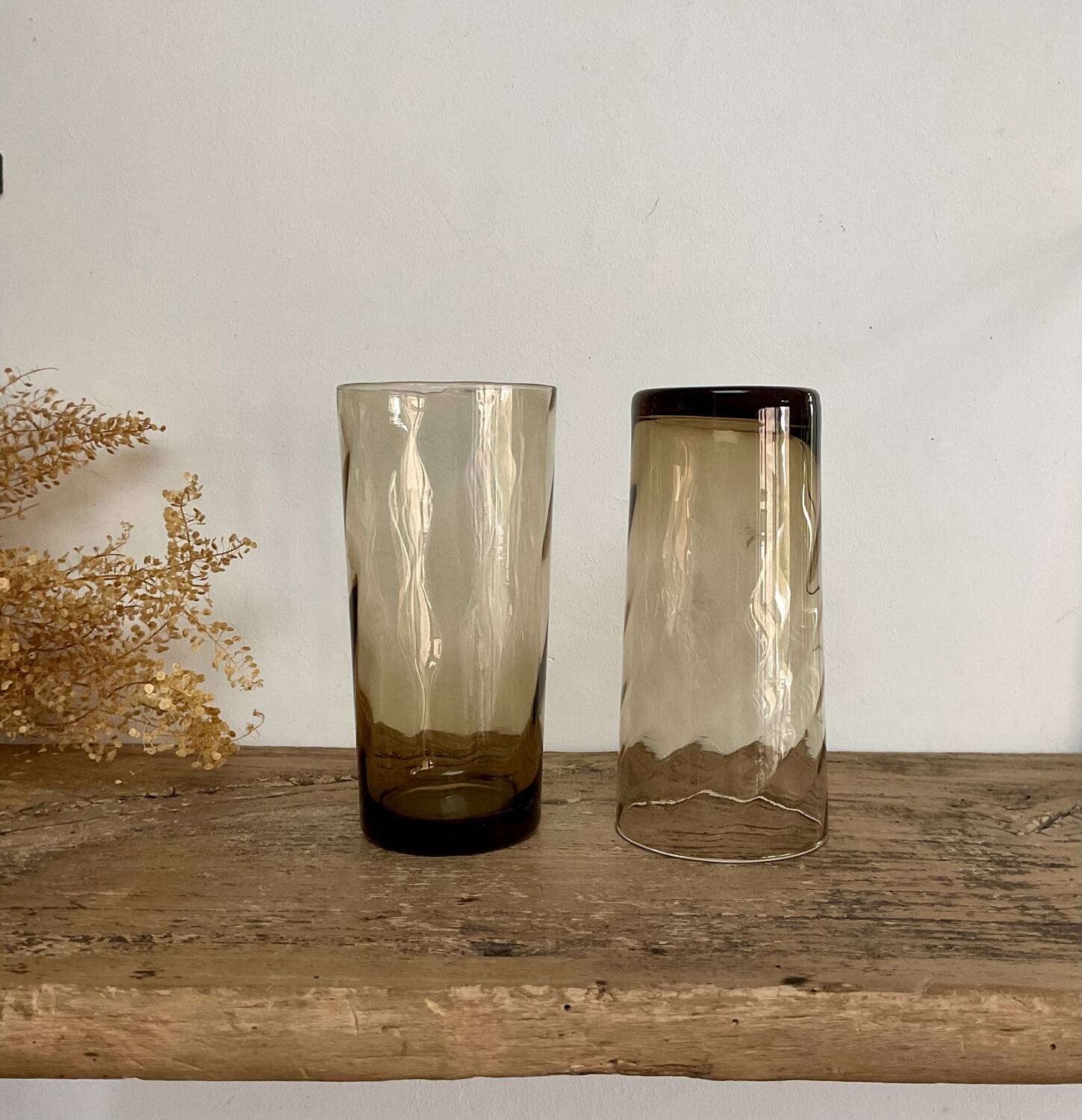 6 LUMINARC France smoked glasses