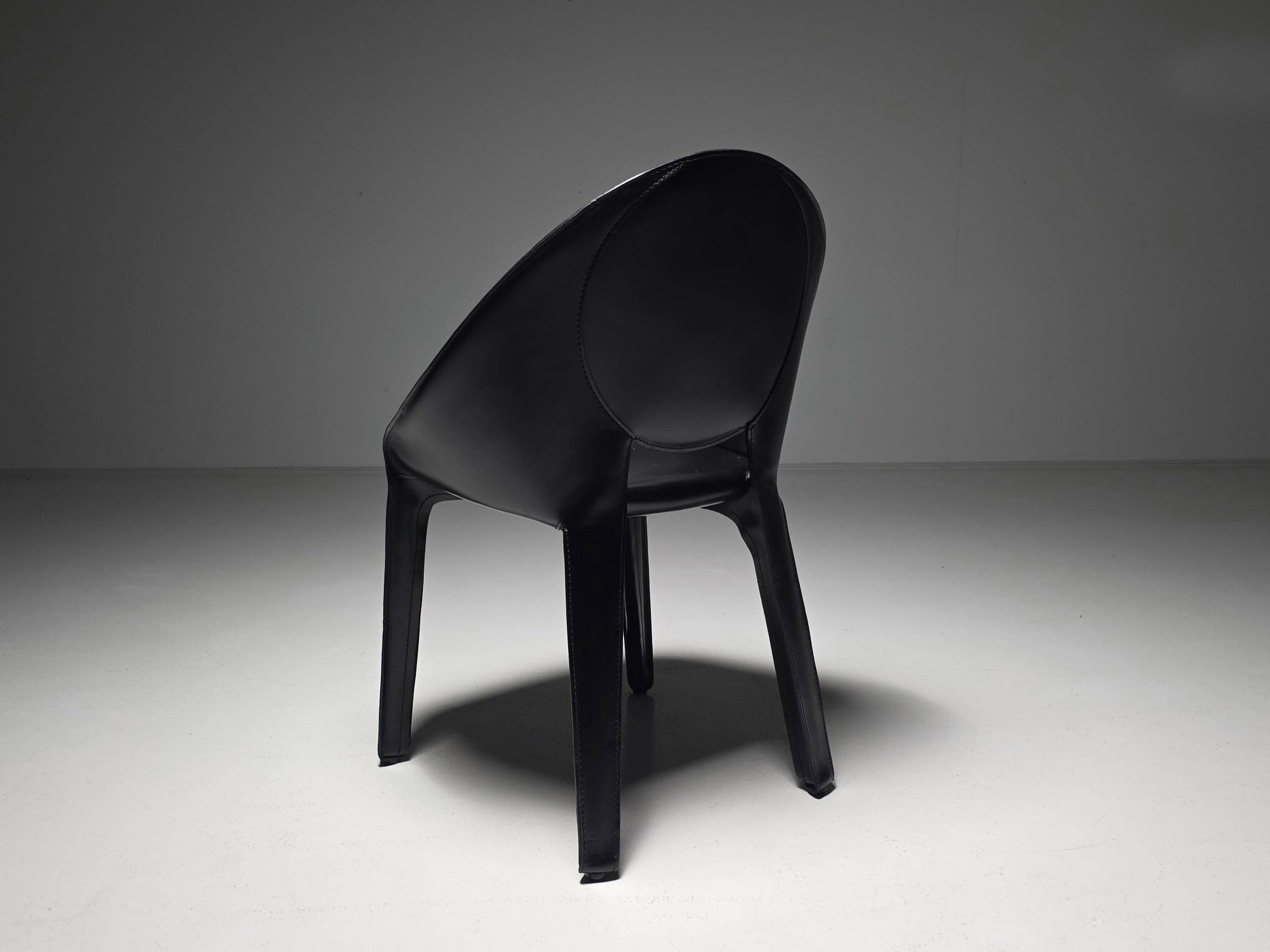 Set of six "Lira" dining chairs by Mario Bellini for Cassina, Italy, 1980s.
