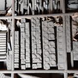 Printing cabinet 16 drawers with these lead letters