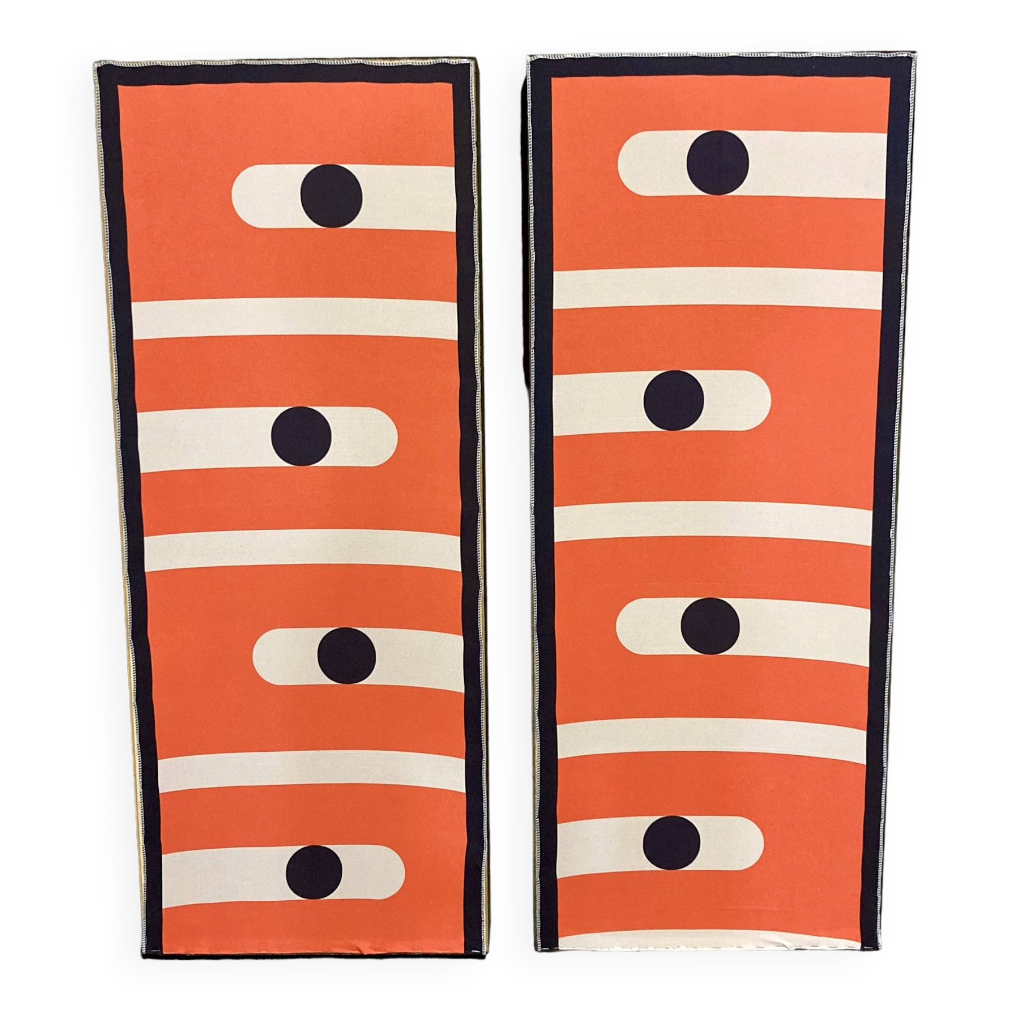 Pair of large “Scandinavian Design” decorations.