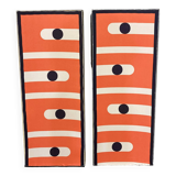 Pair of large “Scandinavian Design” decorations.