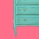 Commode vintage vert menthe 1950