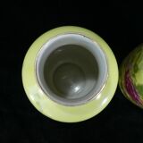 Pair of Limoges porcelain vases decorated with rose bushes