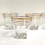 6 antique liquor glasses