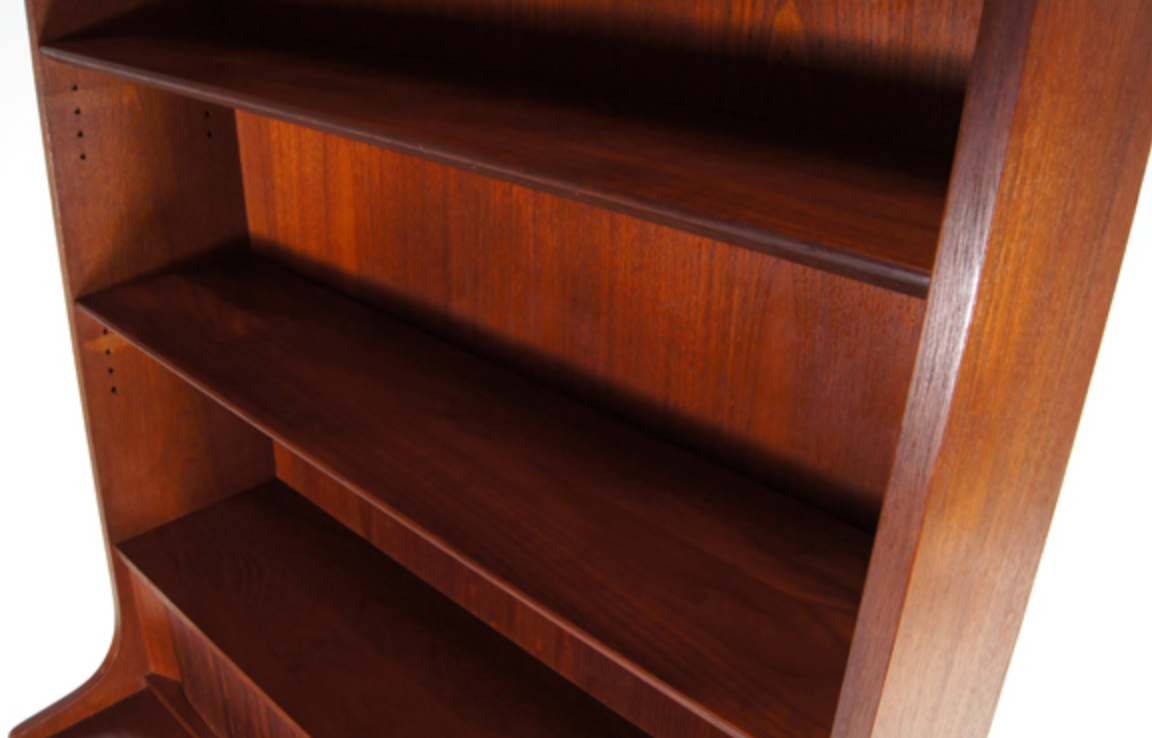 Vintage Danish retro office desk in 60s teak