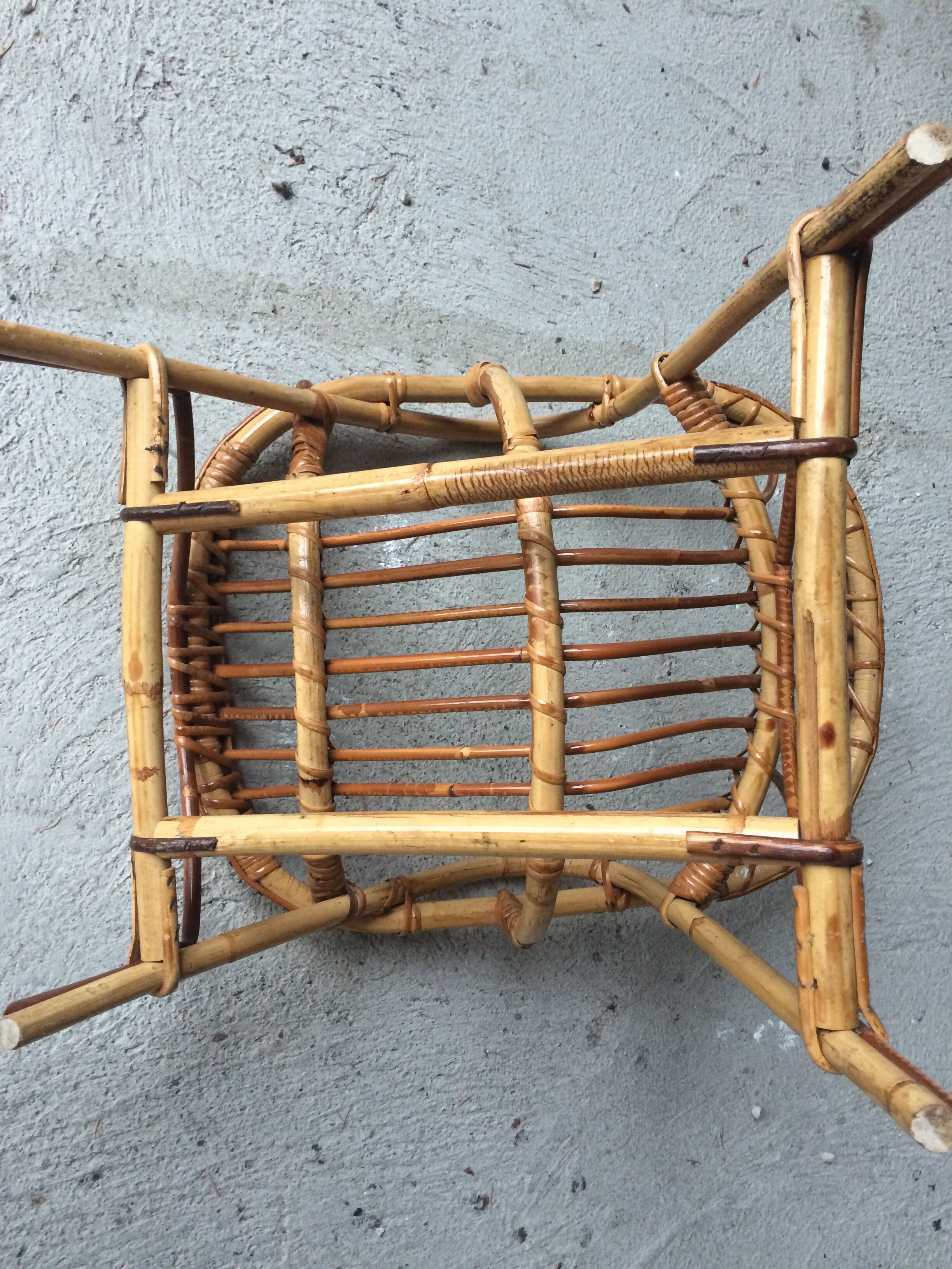 Armchair in rattan for child vintage