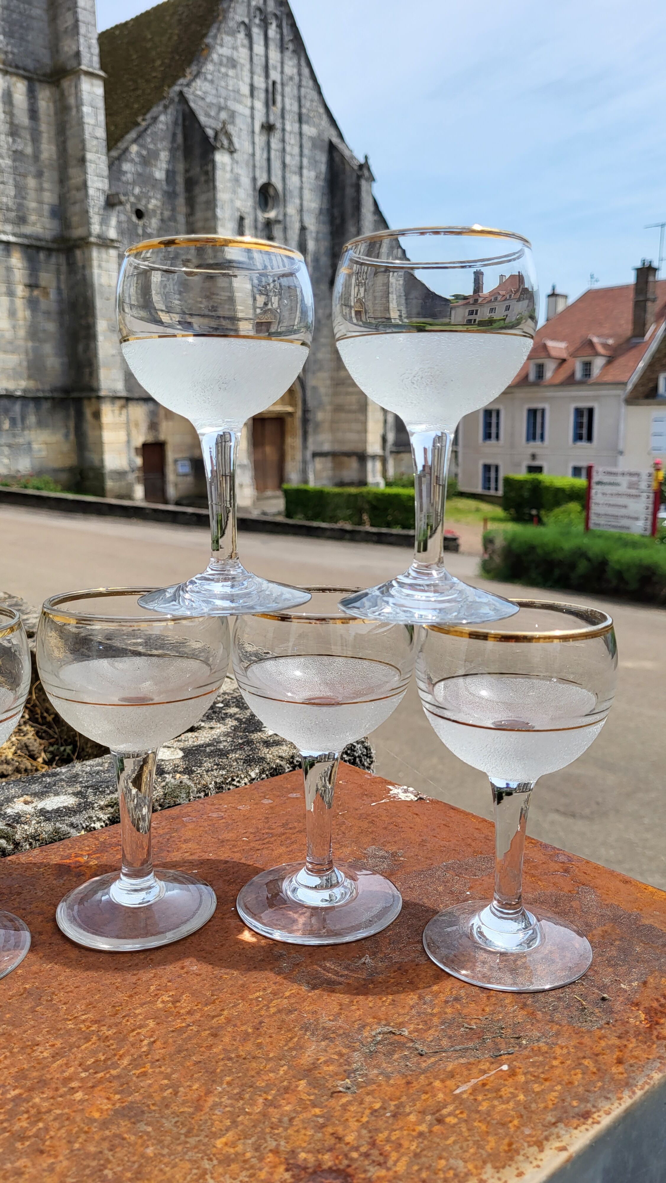 Set of 6 glasses wine balloon (granite glass)