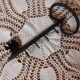 Old wall key holder in the shape of a vintage metal key 4 hooks