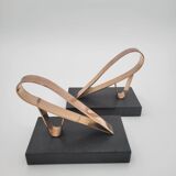 Pair of Gold Starry Bookends