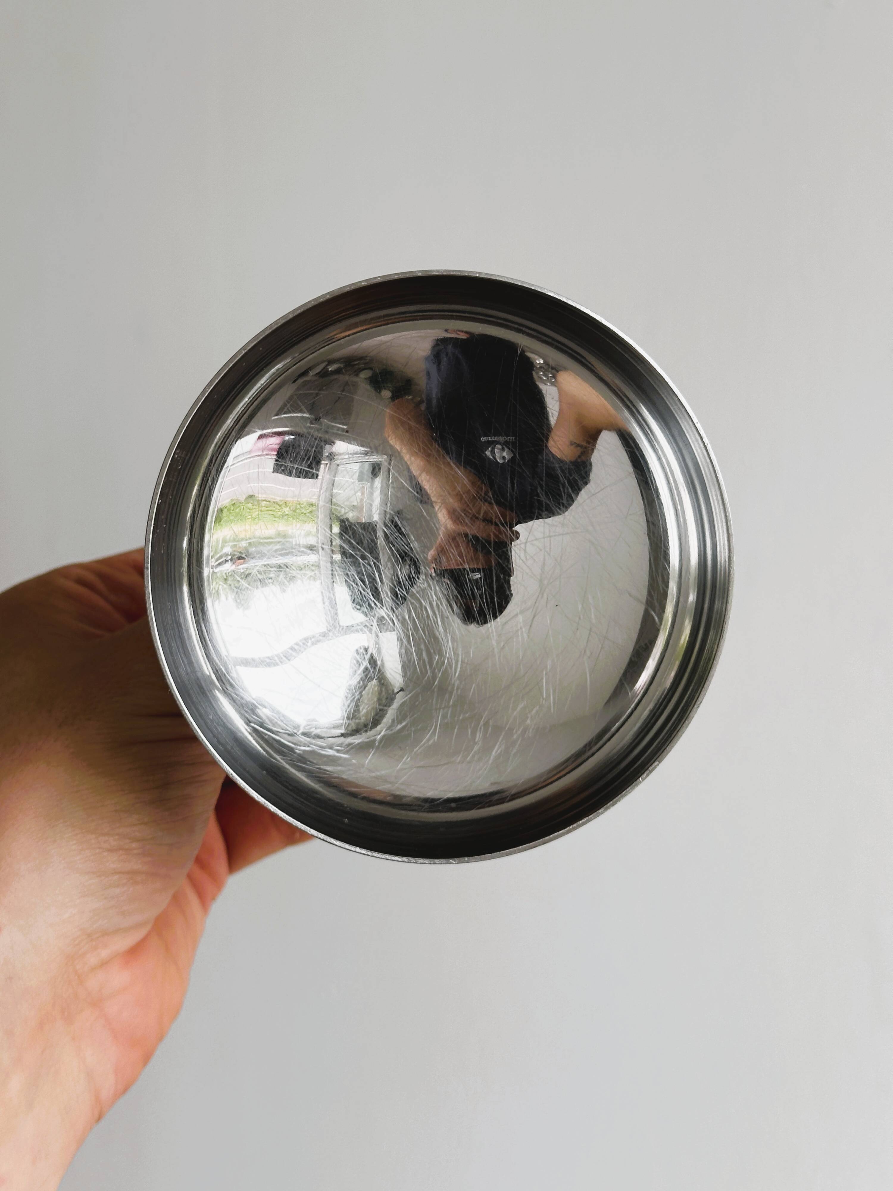 6 large stainless steel bowls on feet Letang Remy