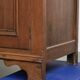 Antique English oak buffet/bookcase from 19th century with original glass